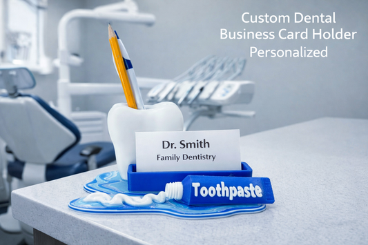 Custom Dental Business Card Holder – Personalized Dentist Desk Decor