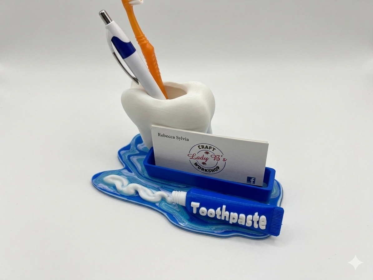 Custom Dental Business Card Holder – Personalized Dentist Desk Decor