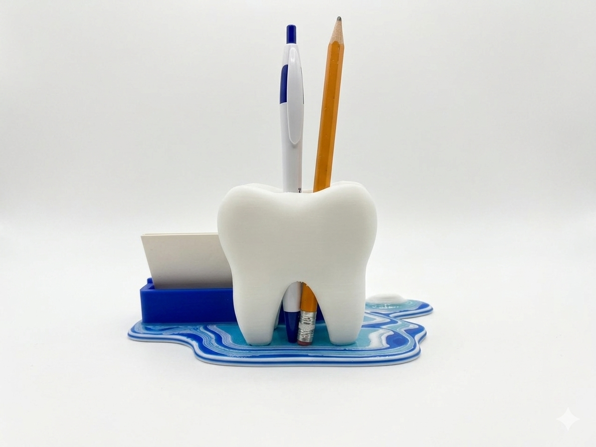 Custom Dental Business Card Holder – Personalized Dentist Desk Decor