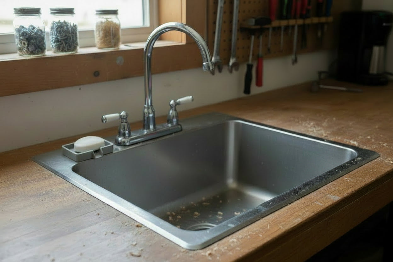 3D Printed Soap & Sponge Holder with Drain – PETG Kitchen Organizer (2 Sizes Included)